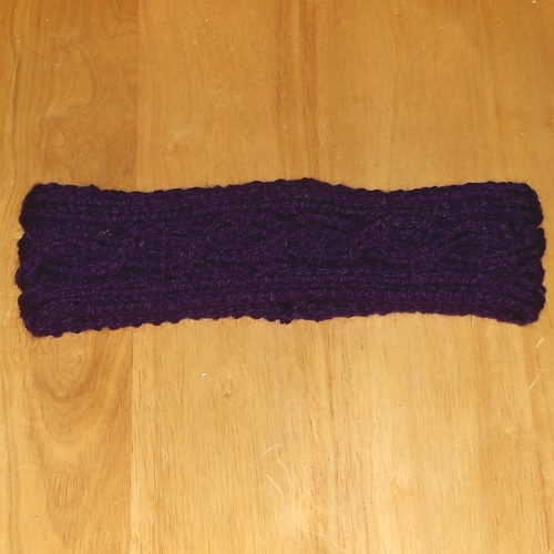 Cable knit headband handmade and sold by Longhaired Jewels
